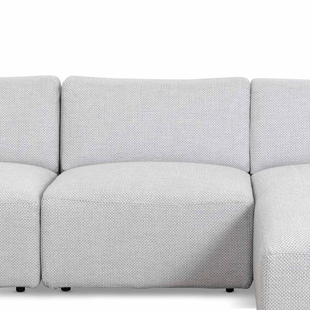 Marlin 3 Seater Right Chaise Fabric Sofa - Passive Grey - Image 7