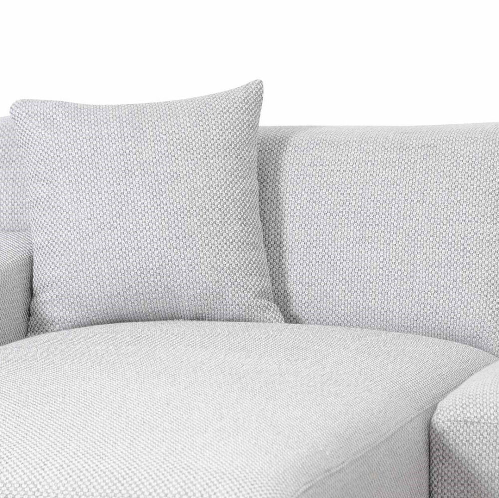 Marlin 3 Seater Left Chaise Fabric Sofa - Passive Grey - Image 9