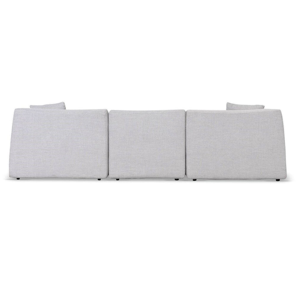 Marlin 3 Seater Left Chaise Fabric Sofa - Passive Grey - Image 14