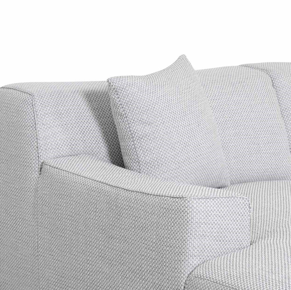 Marlin 3 Seater Left Chaise Fabric Sofa - Passive Grey - Image 8