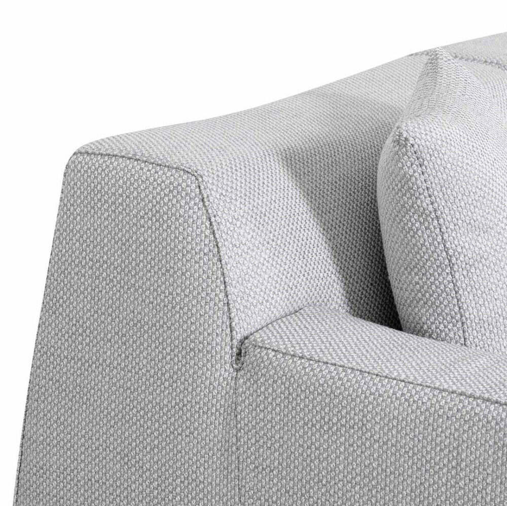 Marlin 3 Seater Left Chaise Fabric Sofa - Passive Grey - Image 7