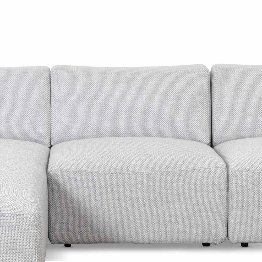 Marlin 3 Seater Left Chaise Fabric Sofa - Passive Grey - Image 10