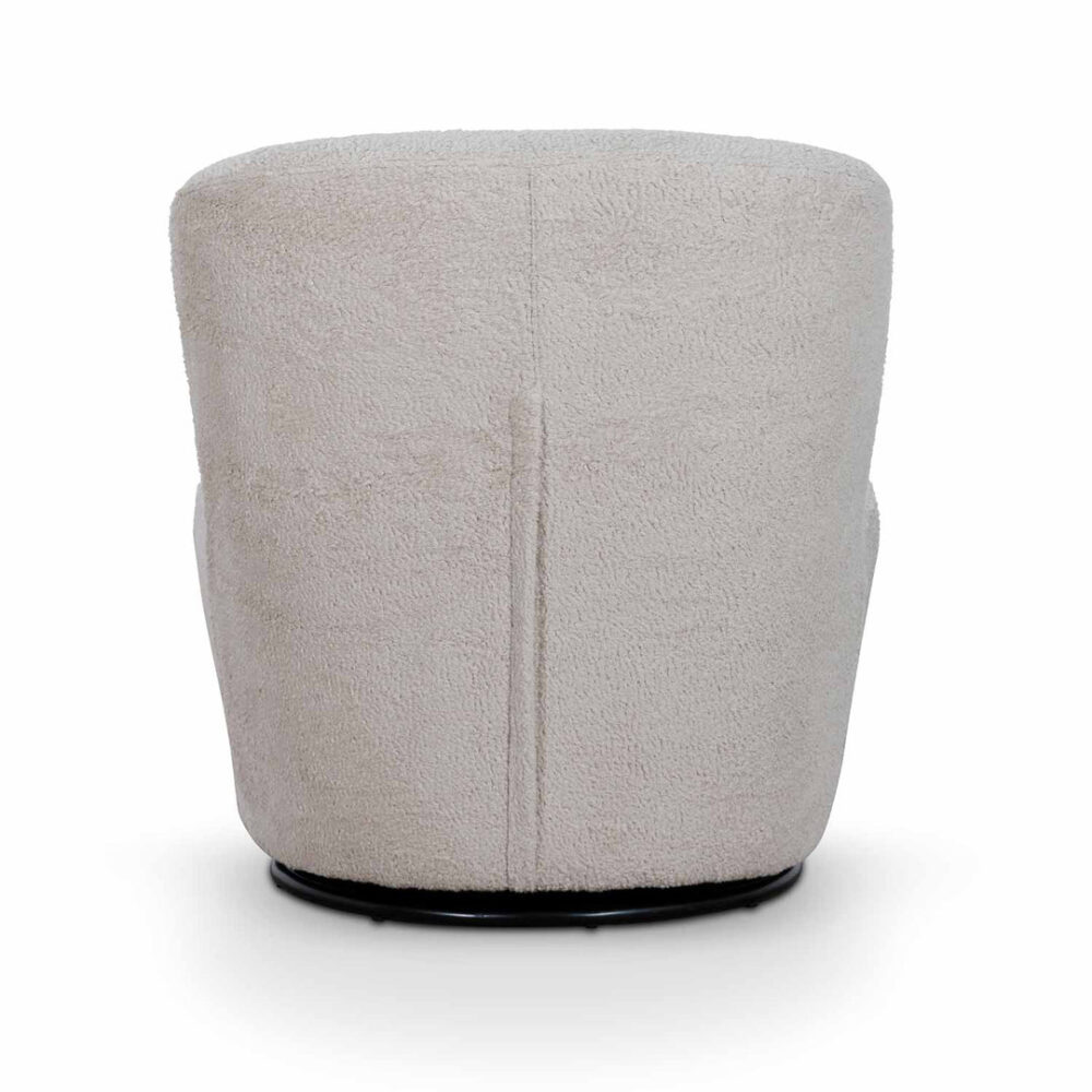 Zamora Swivel Lounge Chair - Ivory Teddy - Image 8