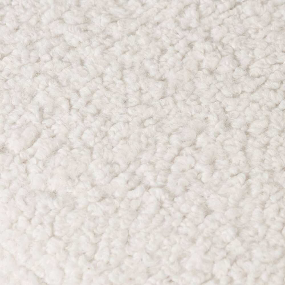 Walton Ivory White Sherpa Armchair - Black Legs - Image 13