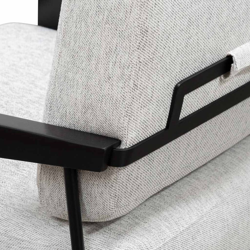 Nathan Fabric Lounge Chair - Silver Grey - Image 7