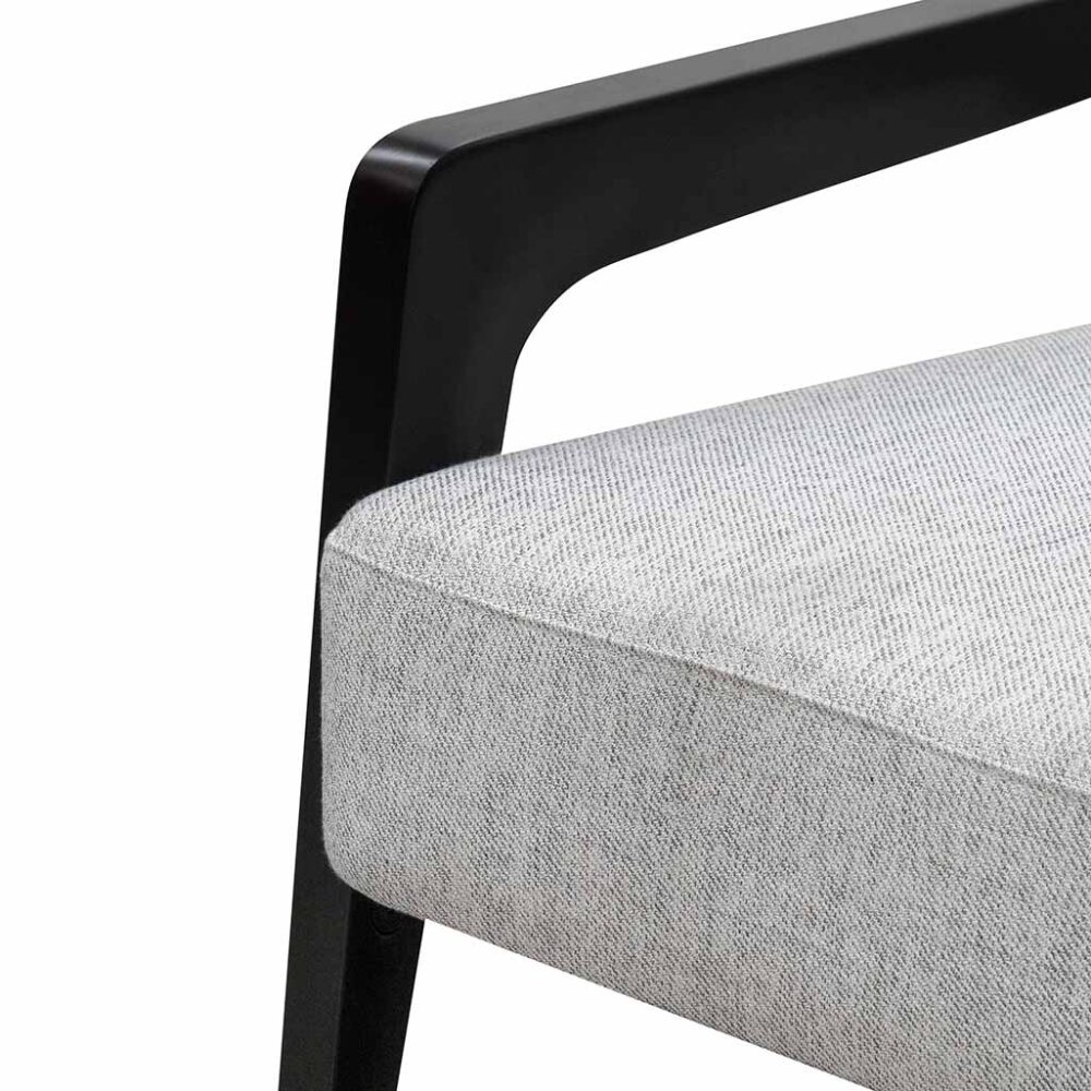 Nathan Fabric Lounge Chair - Silver Grey - Image 10