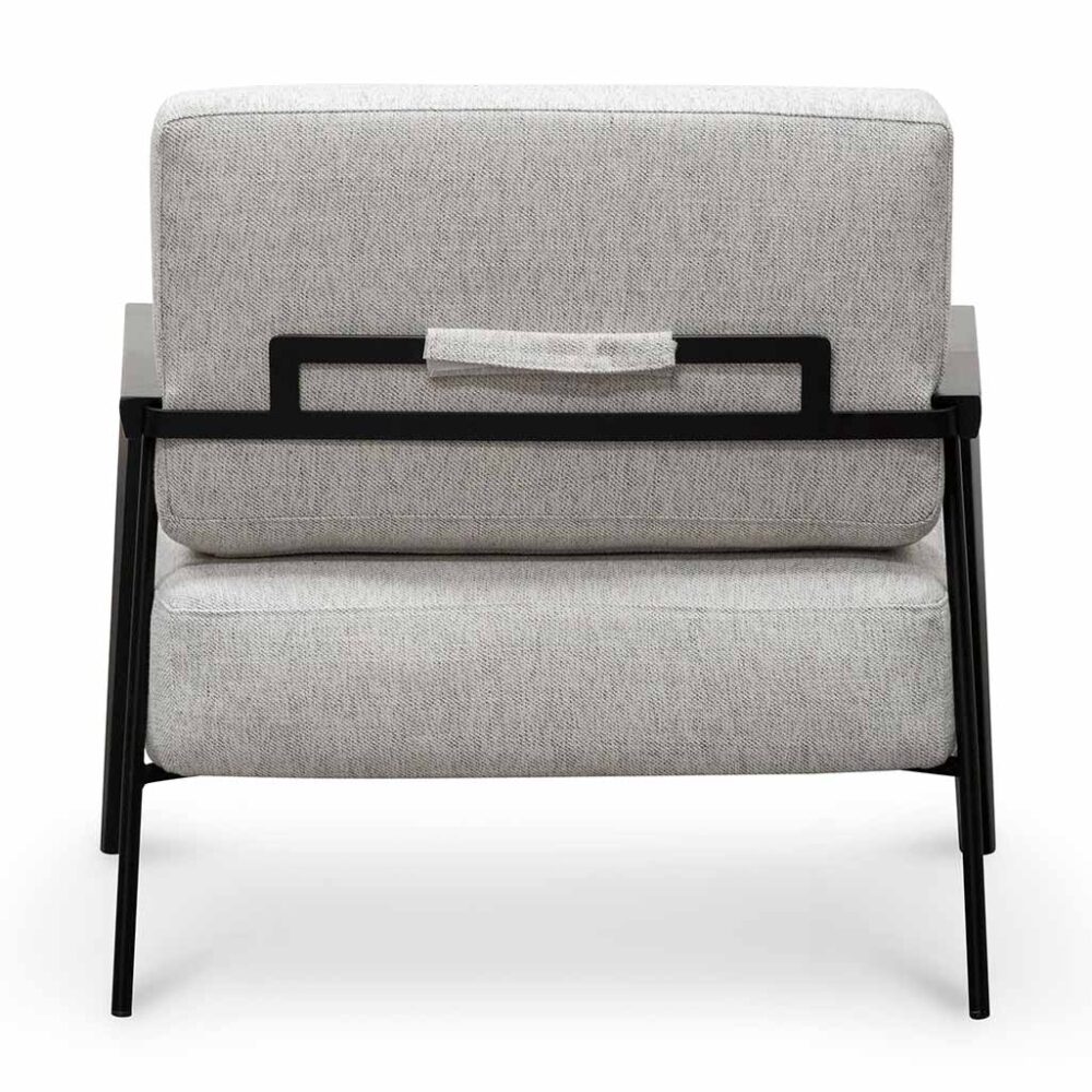 Nathan Fabric Lounge Chair - Silver Grey - Image 5
