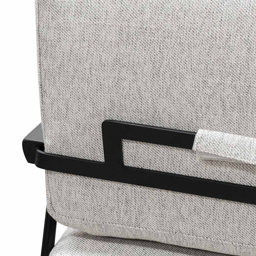 Nathan Fabric Lounge Chair - Silver Grey - Image 6