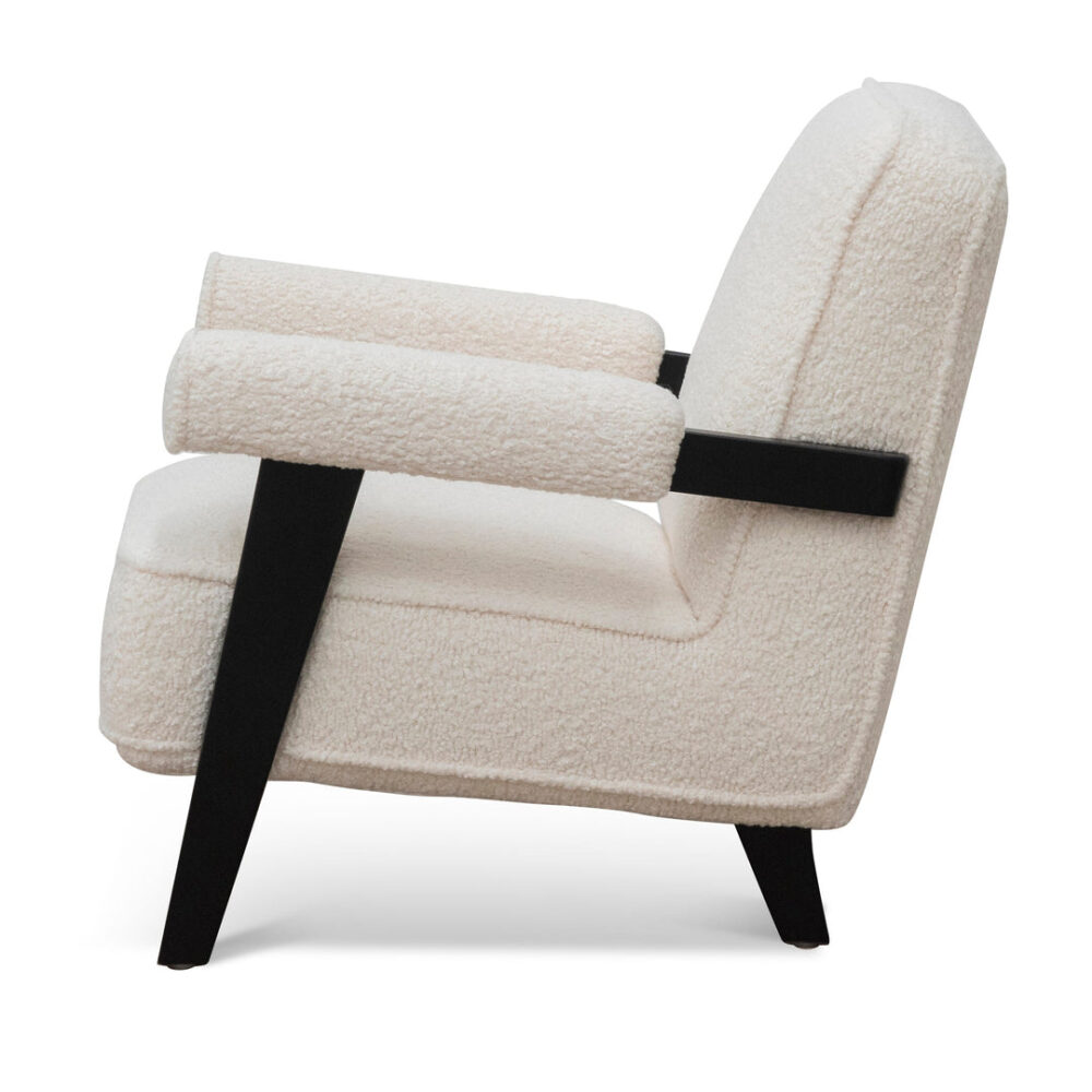 Latasha Armchair - Ivory White Sherpa - Image 4