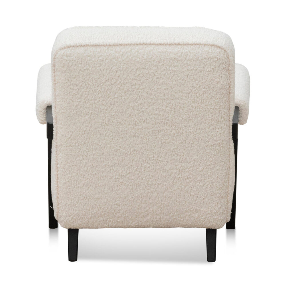 Latasha Armchair - Ivory White Sherpa - Image 6
