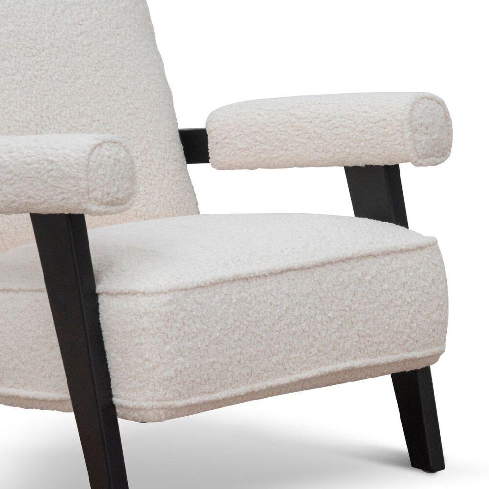 Latasha Armchair - Ivory White Sherpa - Image 8