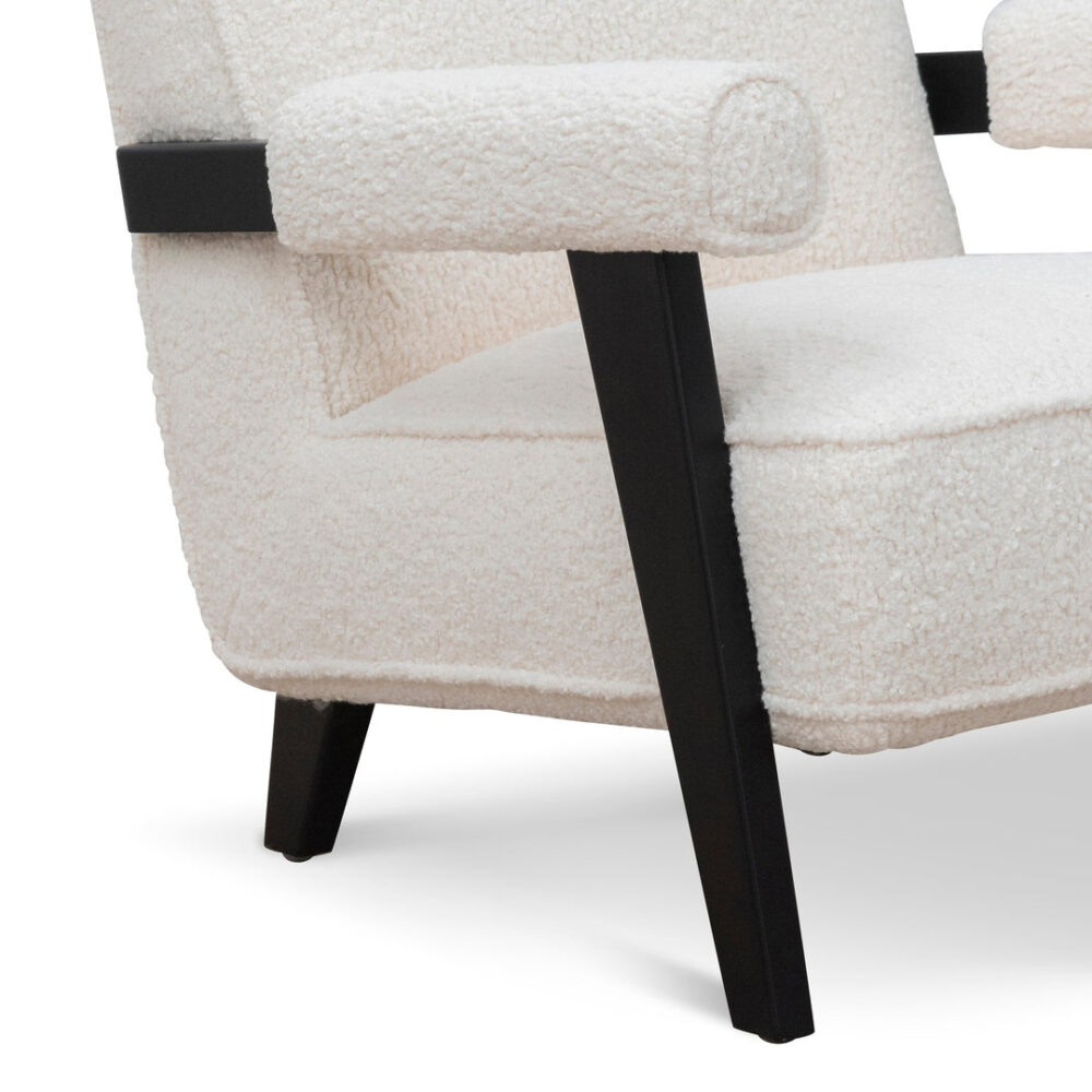 Latasha Armchair - Ivory White Sherpa - Image 9