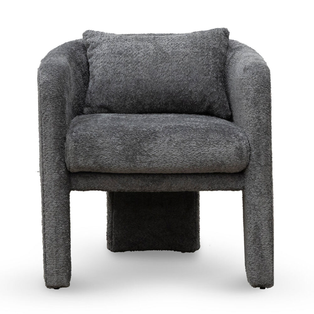 Efren Fabric Armchair - Iron Grey - Image 2