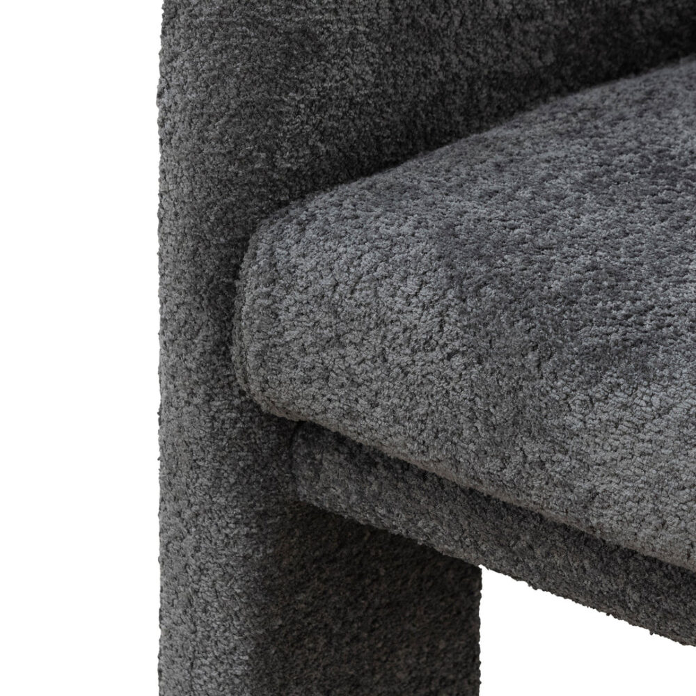 Efren Fabric Armchair - Iron Grey - Image 11