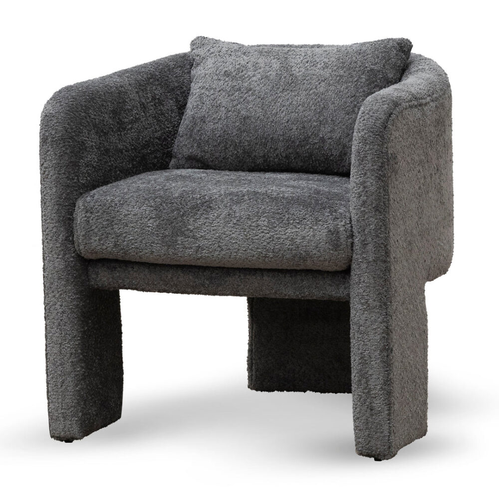 Efren Fabric Armchair - Iron Grey