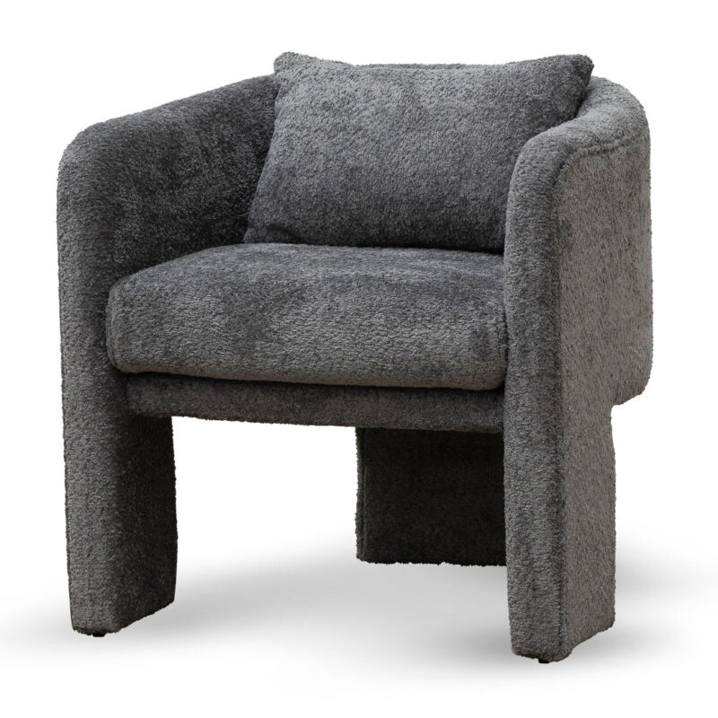 Efren Fabric Armchair - Iron Grey