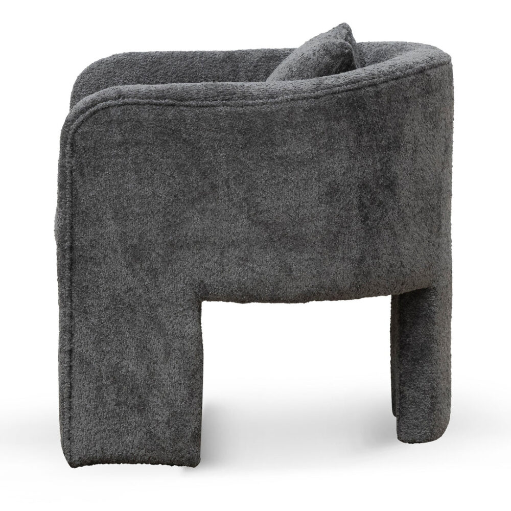 Efren Fabric Armchair - Iron Grey - Image 4