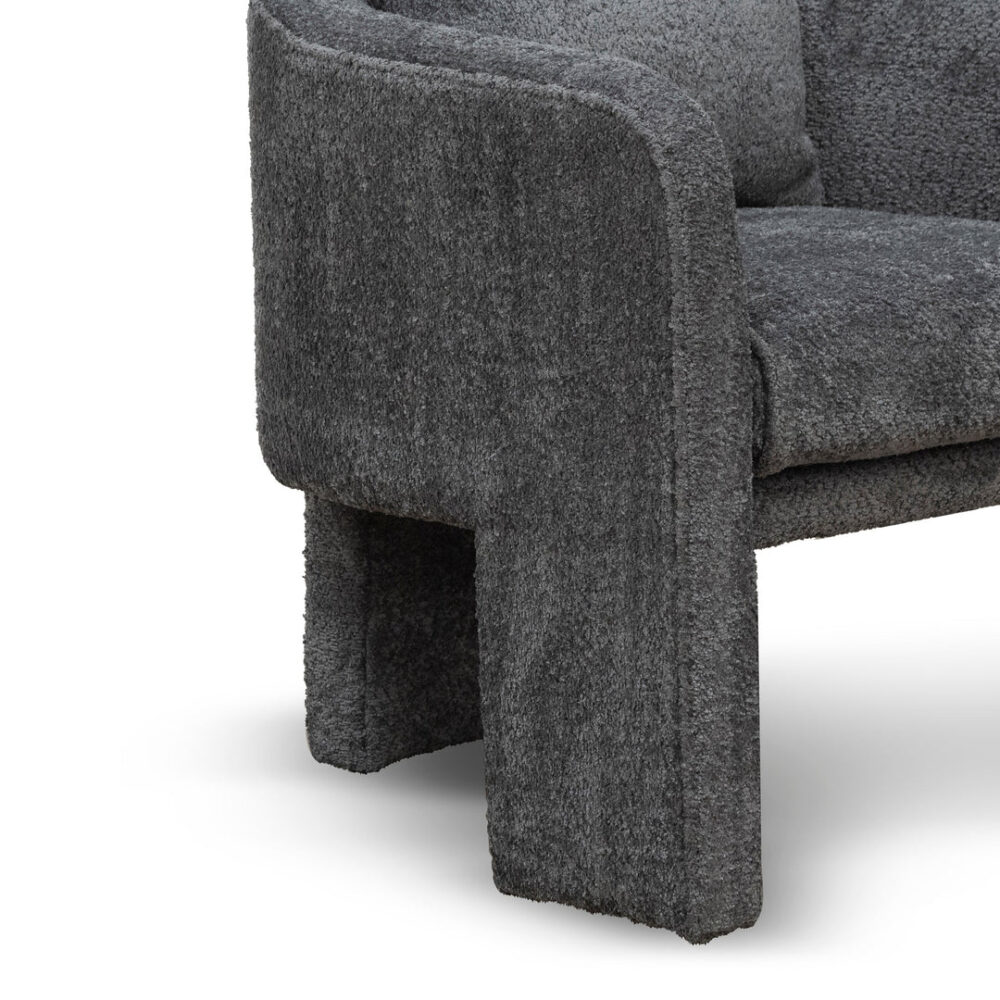 Efren Fabric Armchair - Iron Grey - Image 8