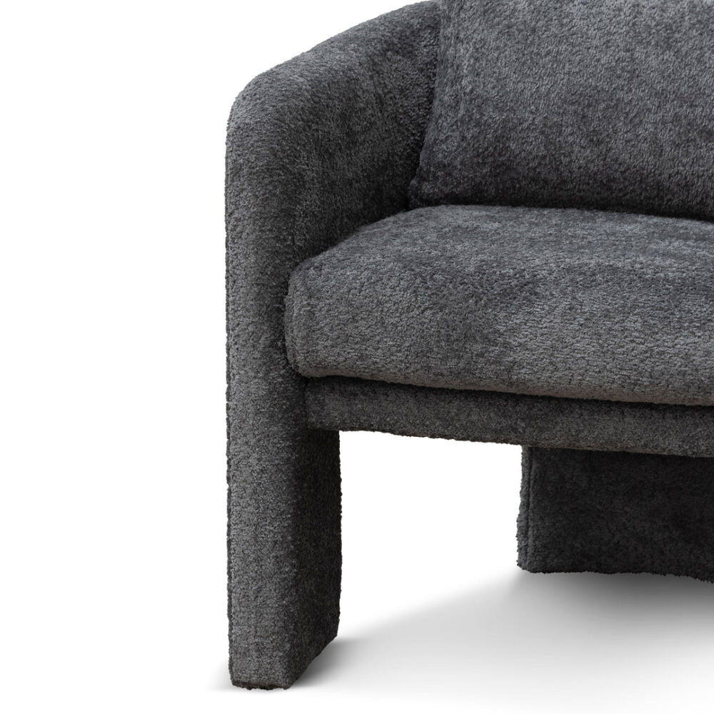 Efren Fabric Armchair - Iron Grey - Image 9