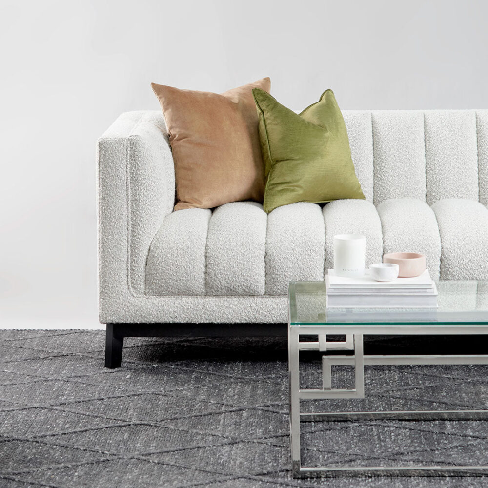 Judith 3 Seater Sofa - Light Grey Boucle - Image 2