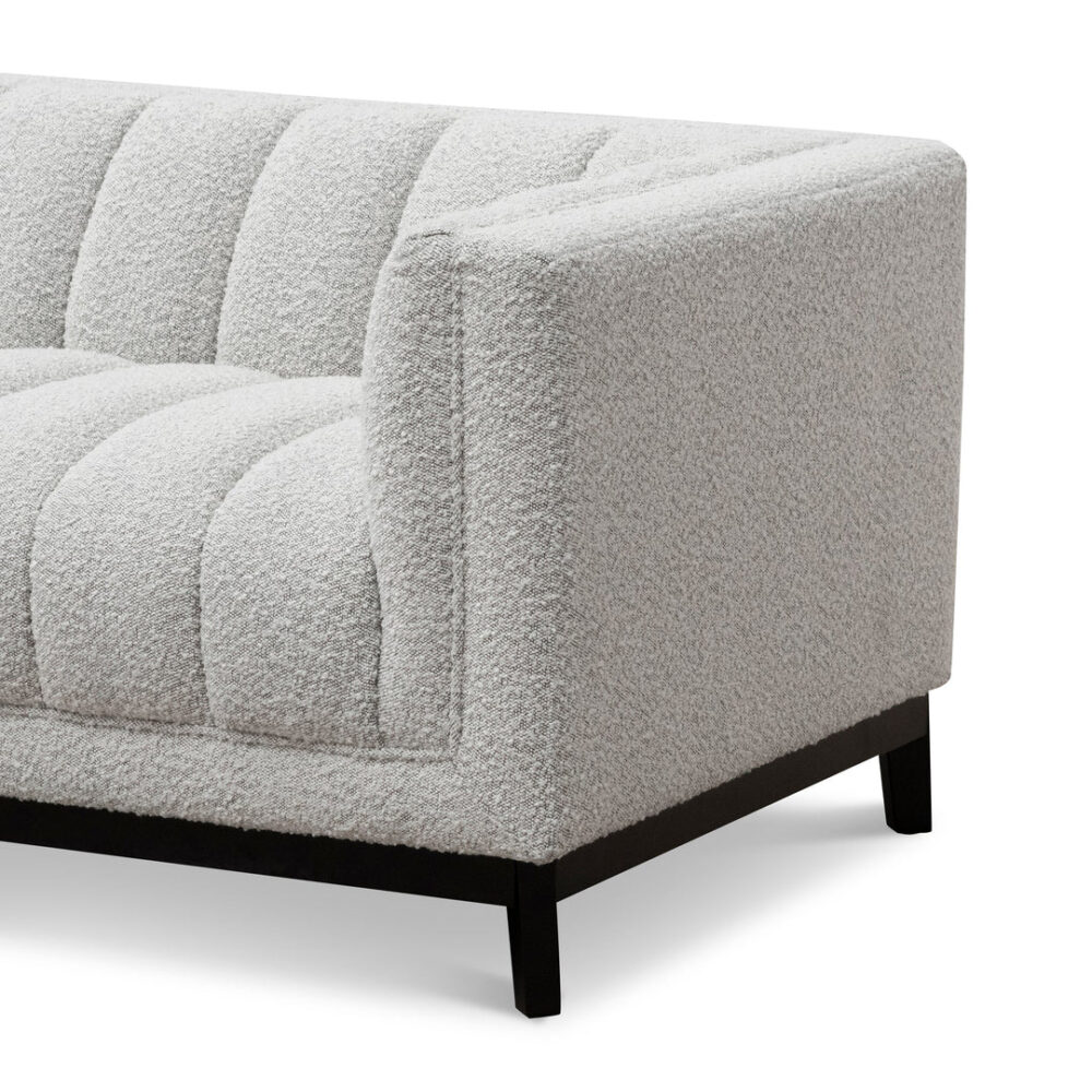Judith 3 Seater Sofa - Light Grey Boucle - Image 6