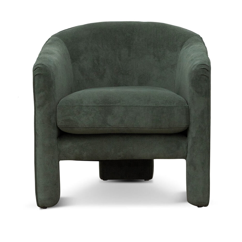 Jerrod Fabric Armchair - Olive Green - Image 2