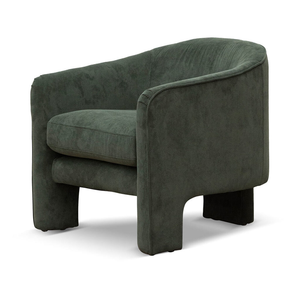 Jerrod Fabric Armchair - Olive Green - Image 3