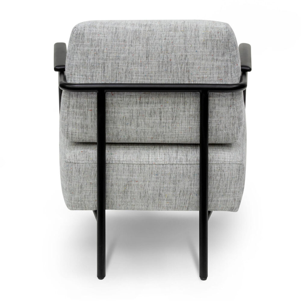 Constance Fabric Armchair - Light Spec Grey with Black Legs - Image 4