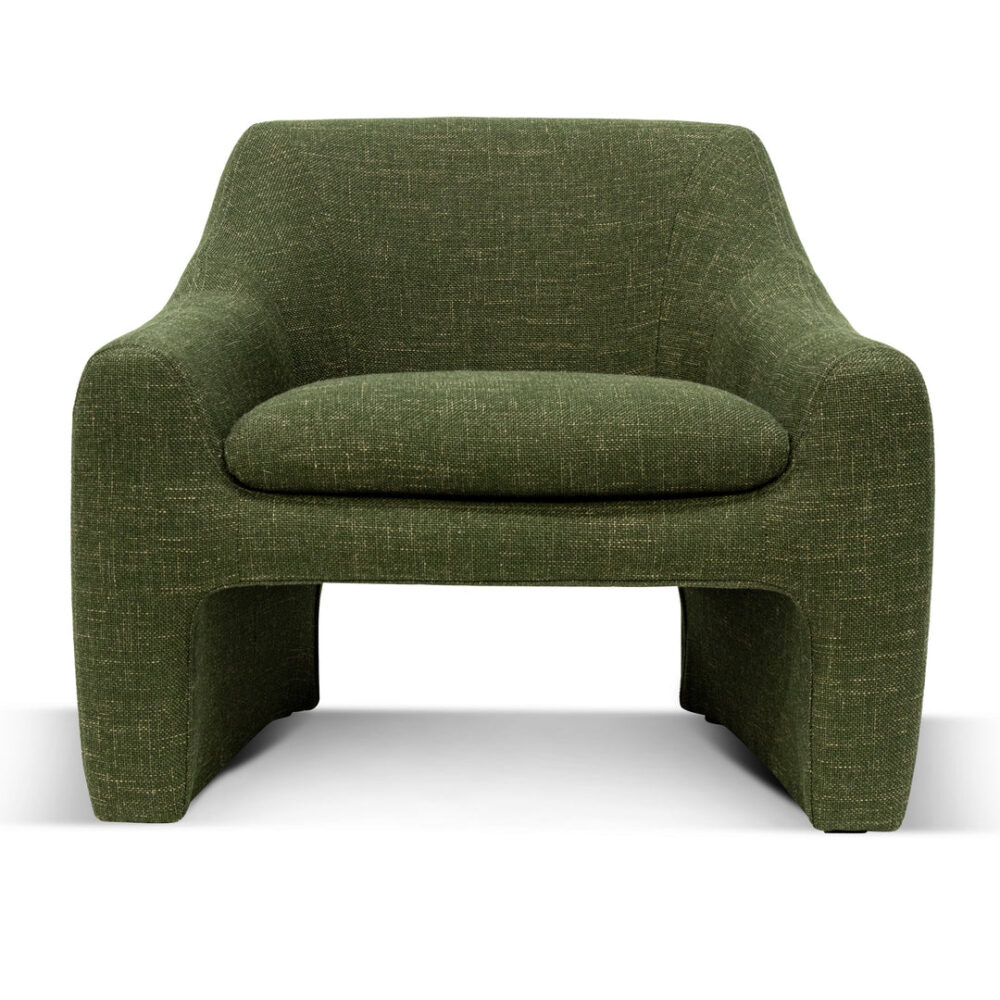 Rubin Fabric Armchair - Khaki Green - Image 2