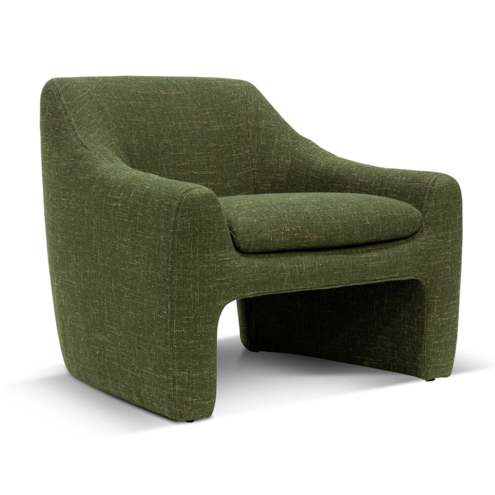 Rubin Fabric Armchair - Khaki Green - Image 3