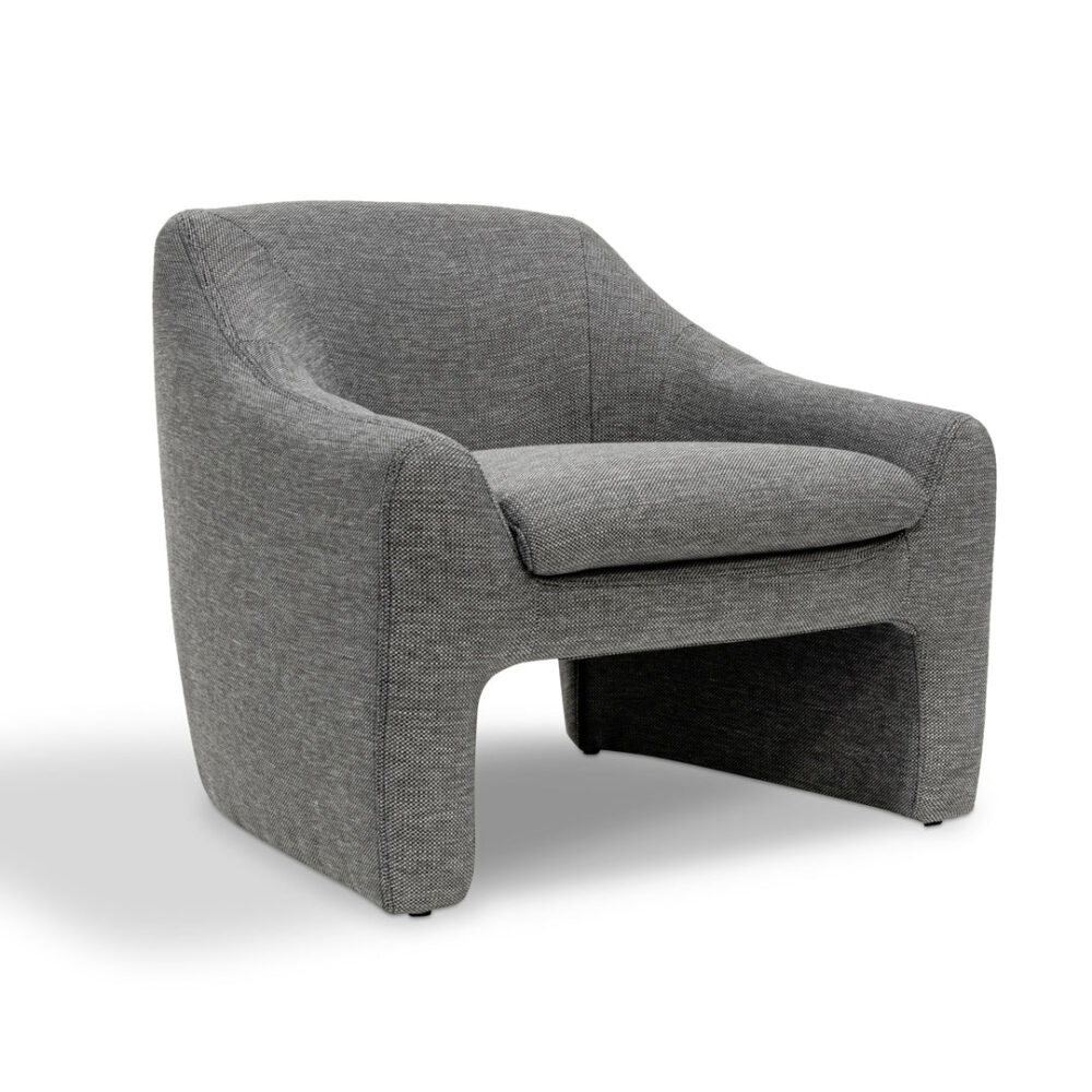 Rubin Fabric Armchair - Graphite Grey - Image 3