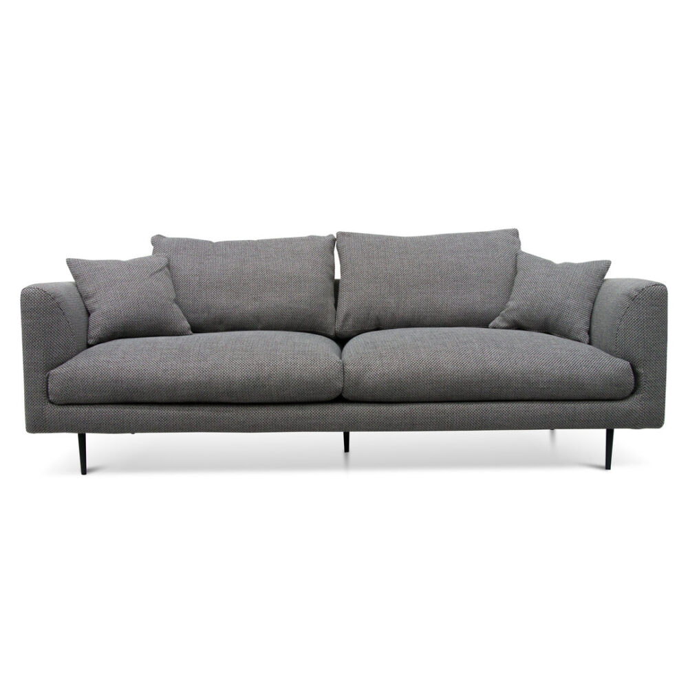 Arlette 4 Seater Fabric Sofa - Noble Grey - Image 2