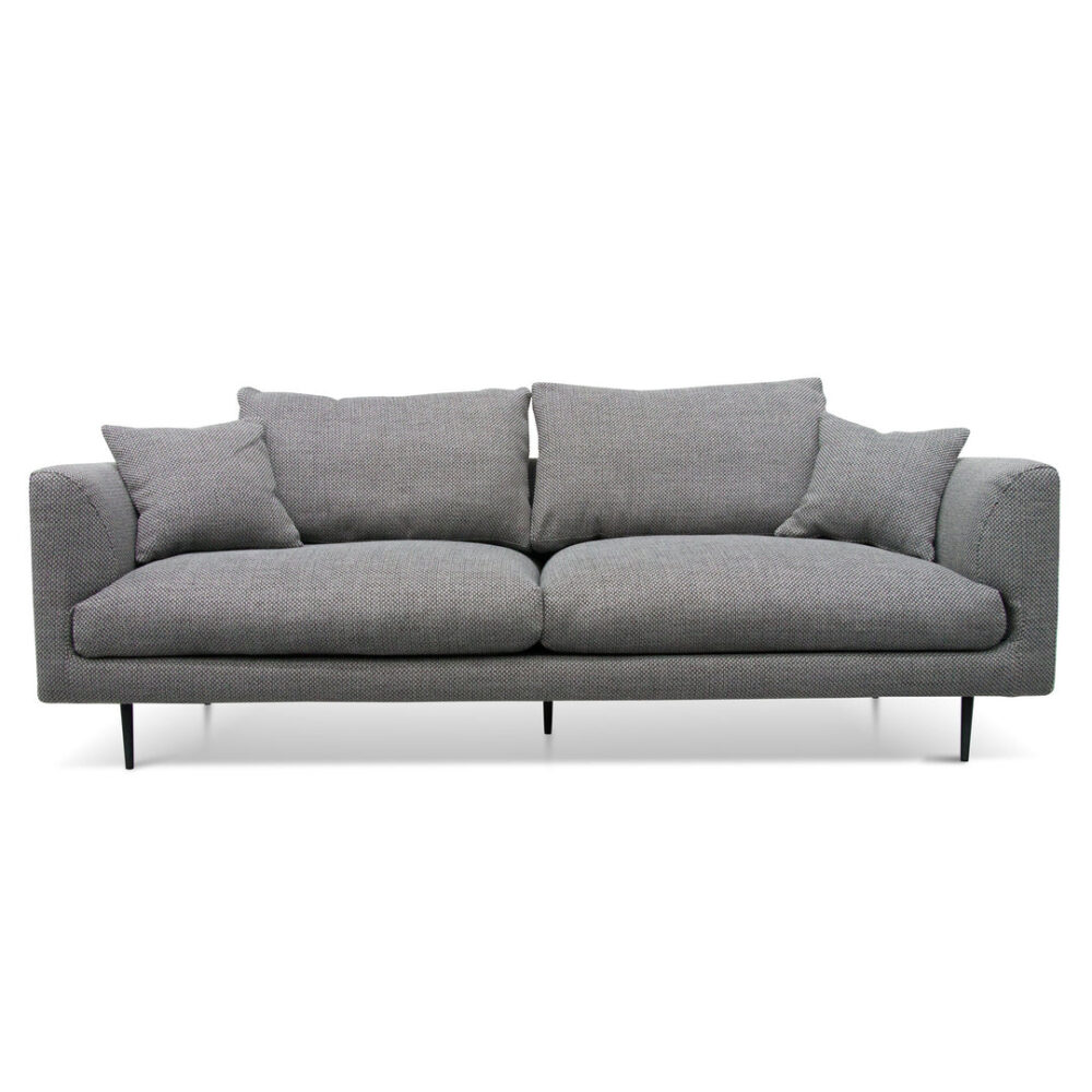 Arlette 4 Seater Fabric Sofa - Noble Grey - Image 3