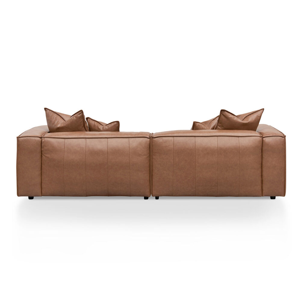 Loft 4 Seater Sofa with Cushion and Pillow - Caramel Brown - Image 8