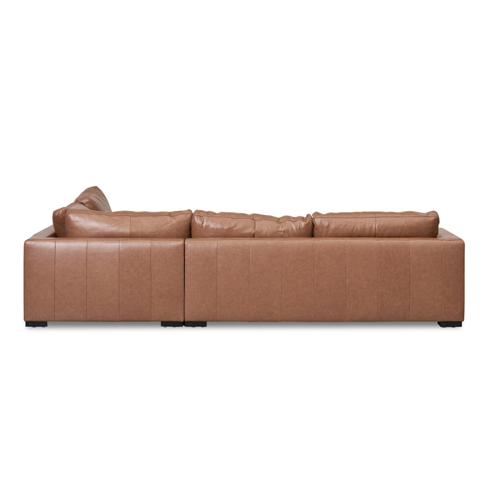 Lucinda 4 Seater Right Chaise Sofa - Caramel Brown - Image 10