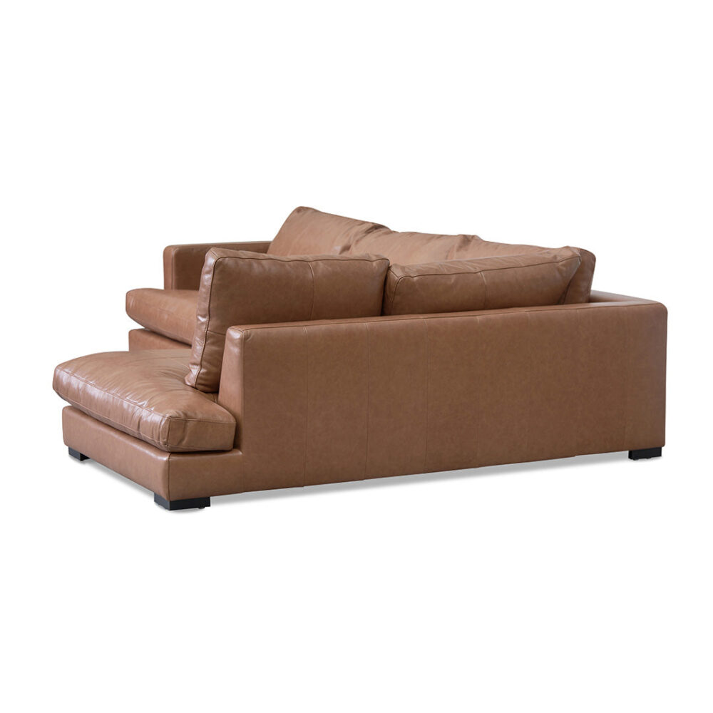 Lucinda 4 Seater Right Chaise Sofa - Caramel Brown - Image 11