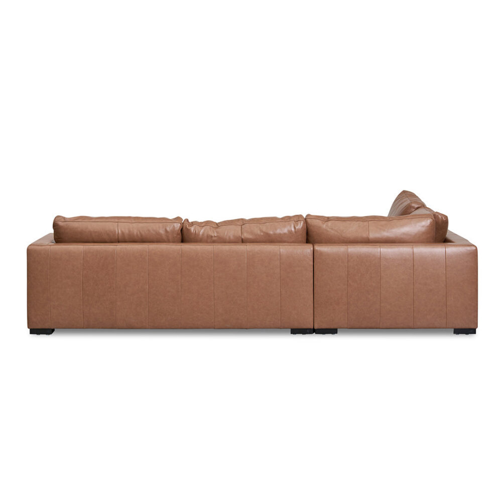 Lucinda 4 Seater Left Chaise Sofa - Caramel Brown - Image 11