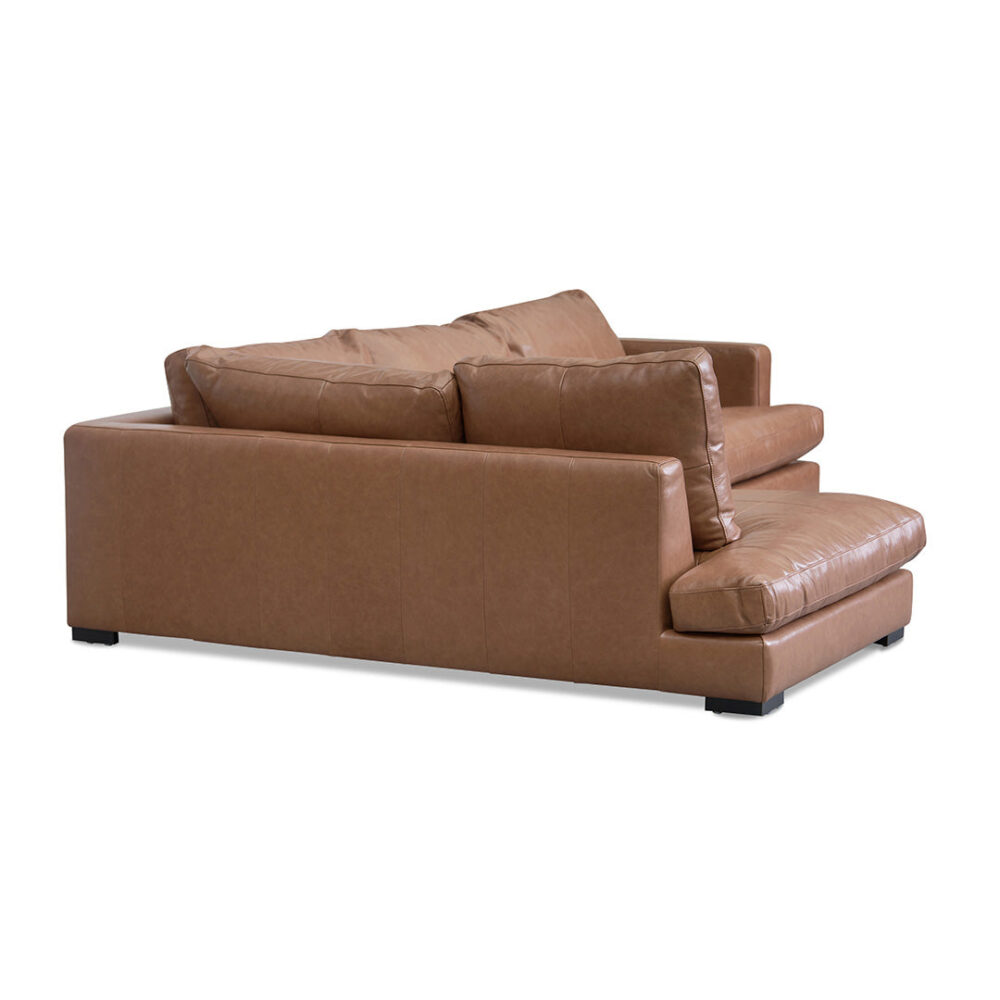 Lucinda 4 Seater Left Chaise Sofa - Caramel Brown - Image 10