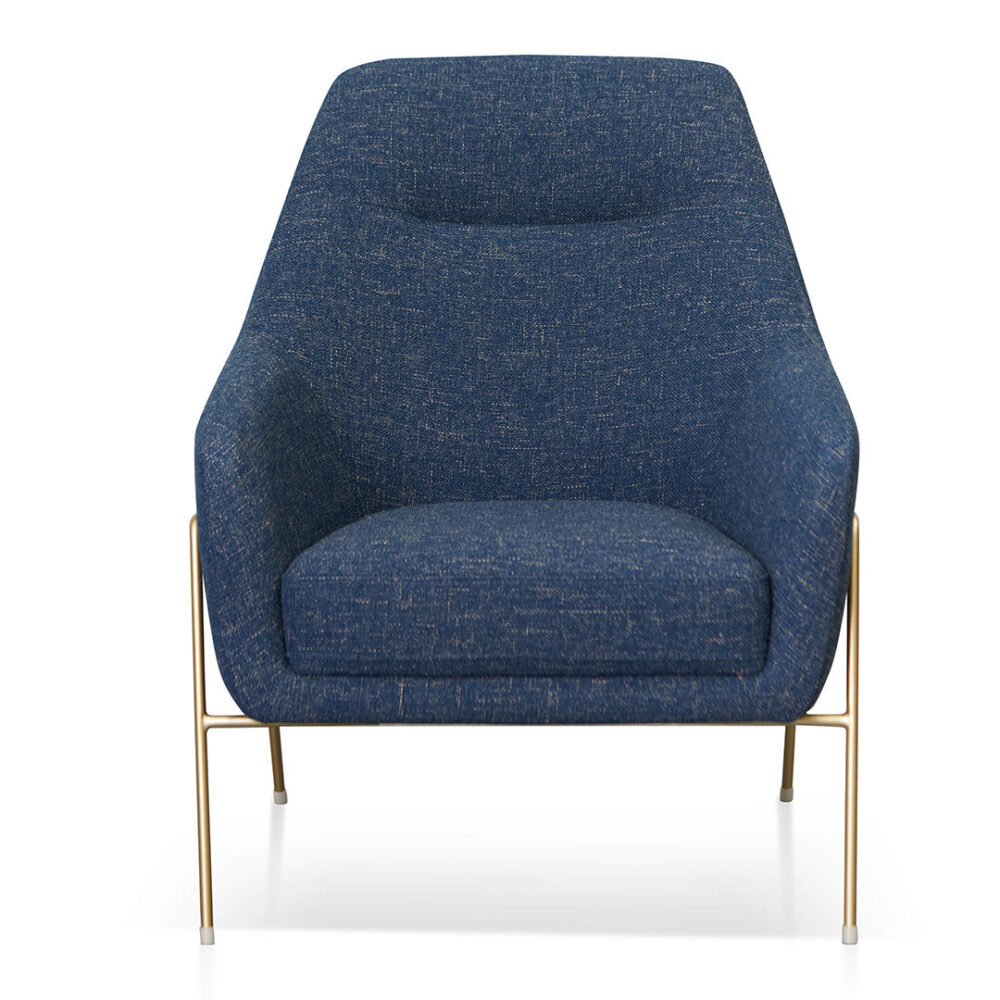 Noah Fabric Armchair - Dark Blue - Image 2
