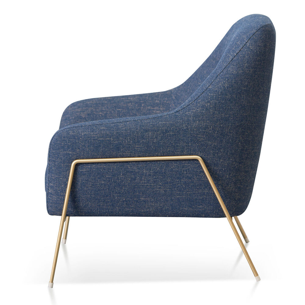Noah Fabric Armchair - Dark Blue - Image 4