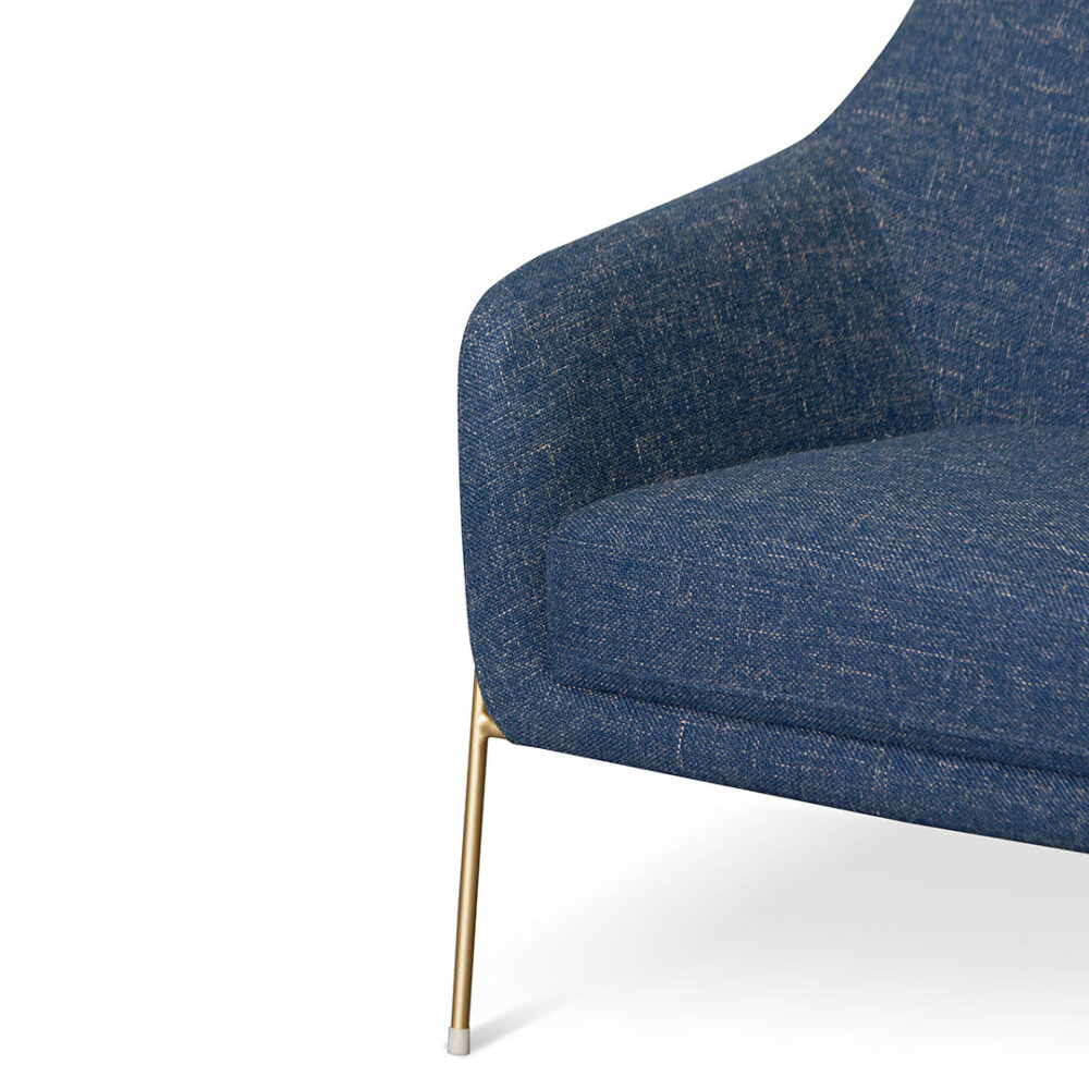 Noah Fabric Armchair - Dark Blue - Image 6