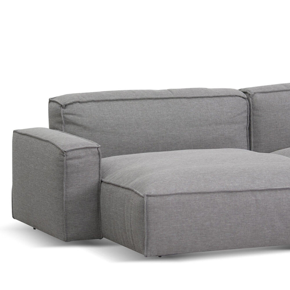 Roshil Left Chaise Sofa - Graphite Grey - Image 4