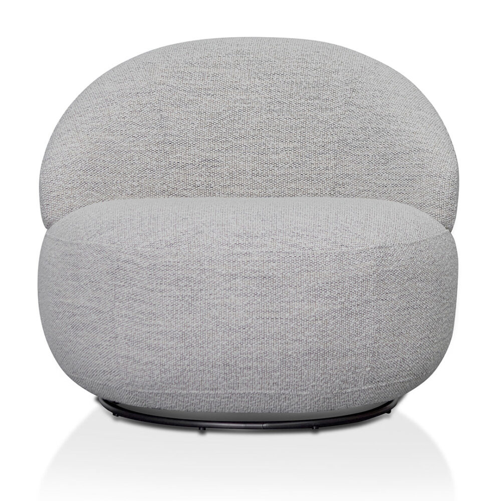 Isla Swivel Fabric Lounge Chair - Fog Grey - Image 2