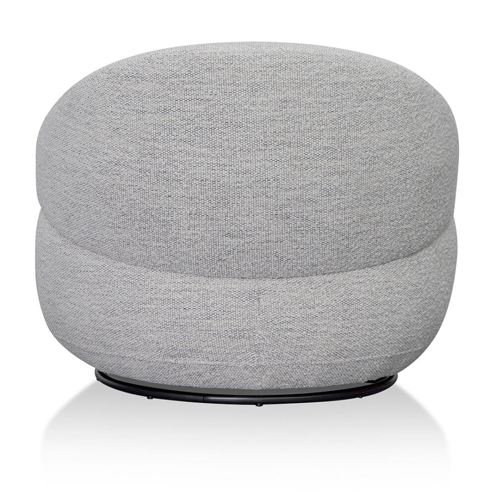 Isla Swivel Fabric Lounge Chair - Fog Grey - Image 4