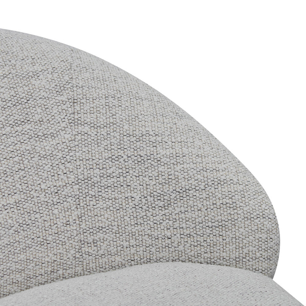 Isla Swivel Fabric Lounge Chair - Fog Grey - Image 7