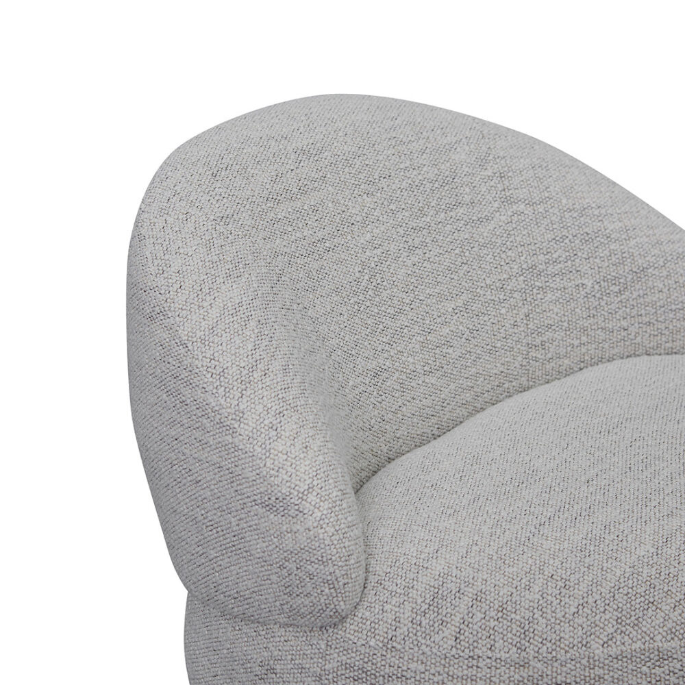 Isla Swivel Fabric Lounge Chair - Fog Grey - Image 6