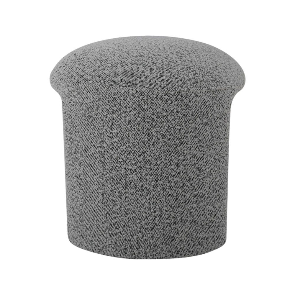 Everet Round Ottoman - Pepper Boucle - Image 3