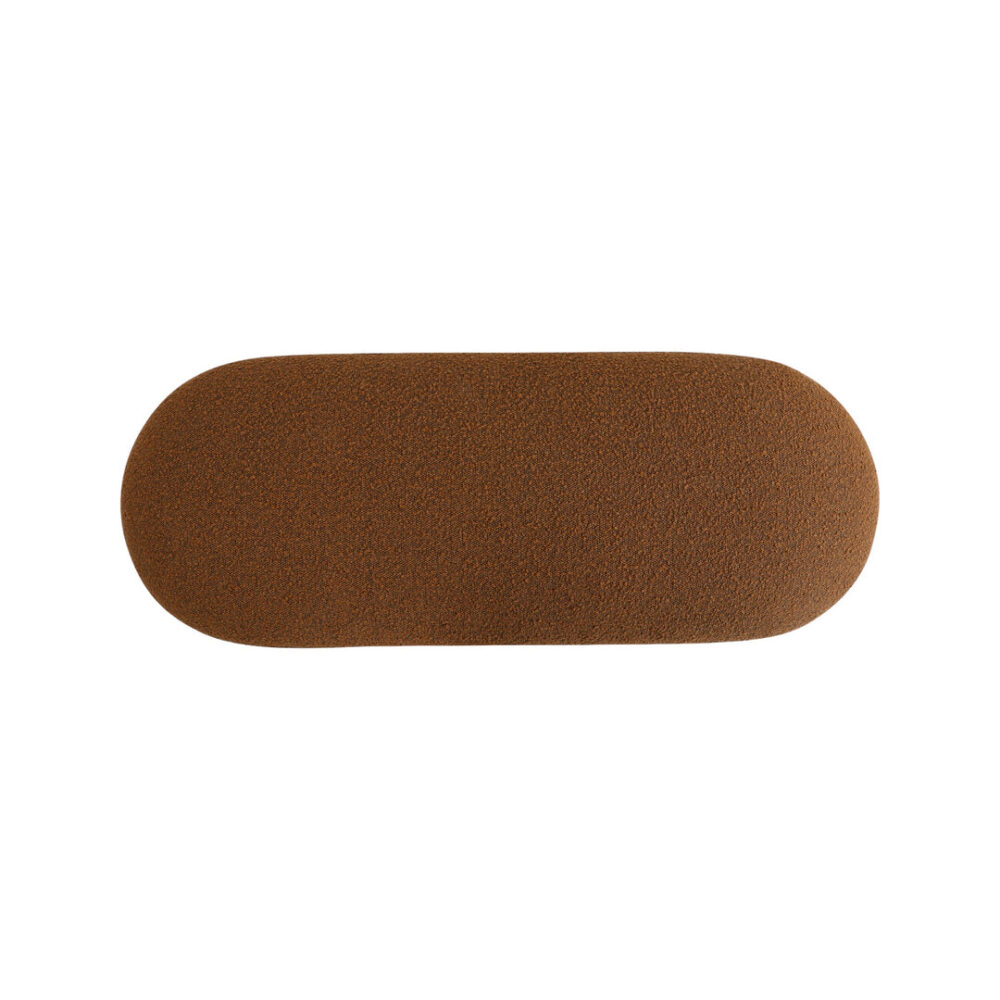 Everet 1.2m Long Ottoman Bench - Brown Boucle - Image 3