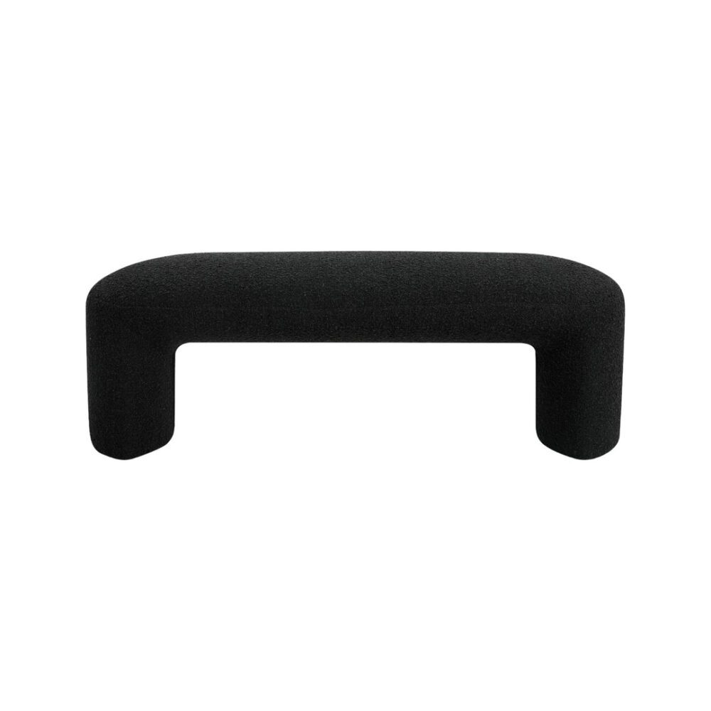 Everet 1.2m Long Ottoman Bench Charcoal Boucle - Image 2