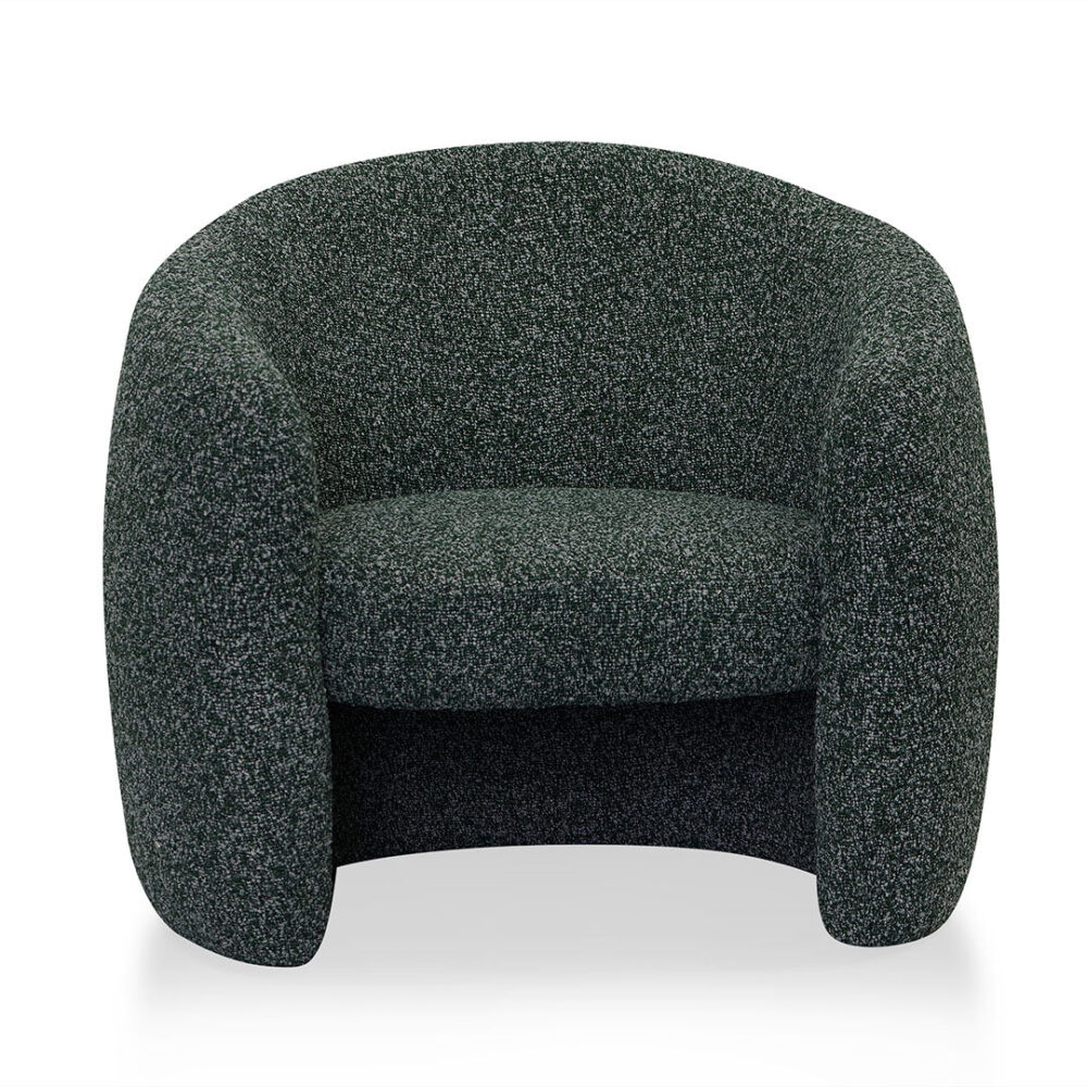 Ferguson Fabric Armchair - Green Boucle - Image 2